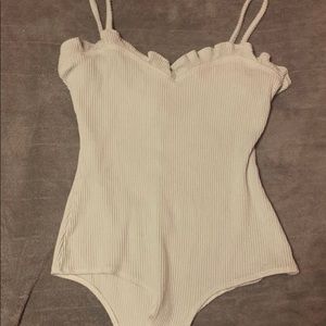 Light green body suit